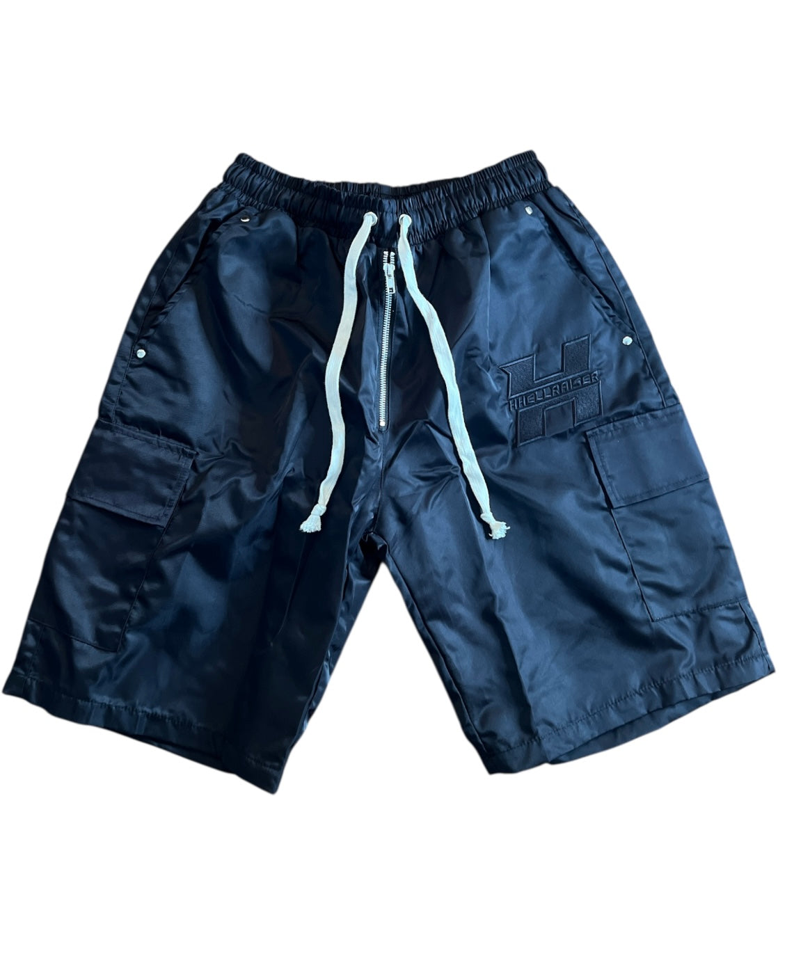 Black canvas shorts